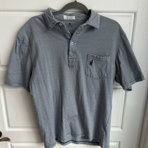 johnnie-O Classic Four-Button Striped Polo Shirt Size Medium